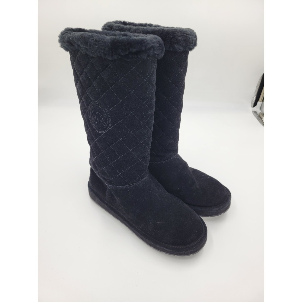 Michael Kors Boots Black Sheep Shearling Fleece‎ Lined Womens Size 8M